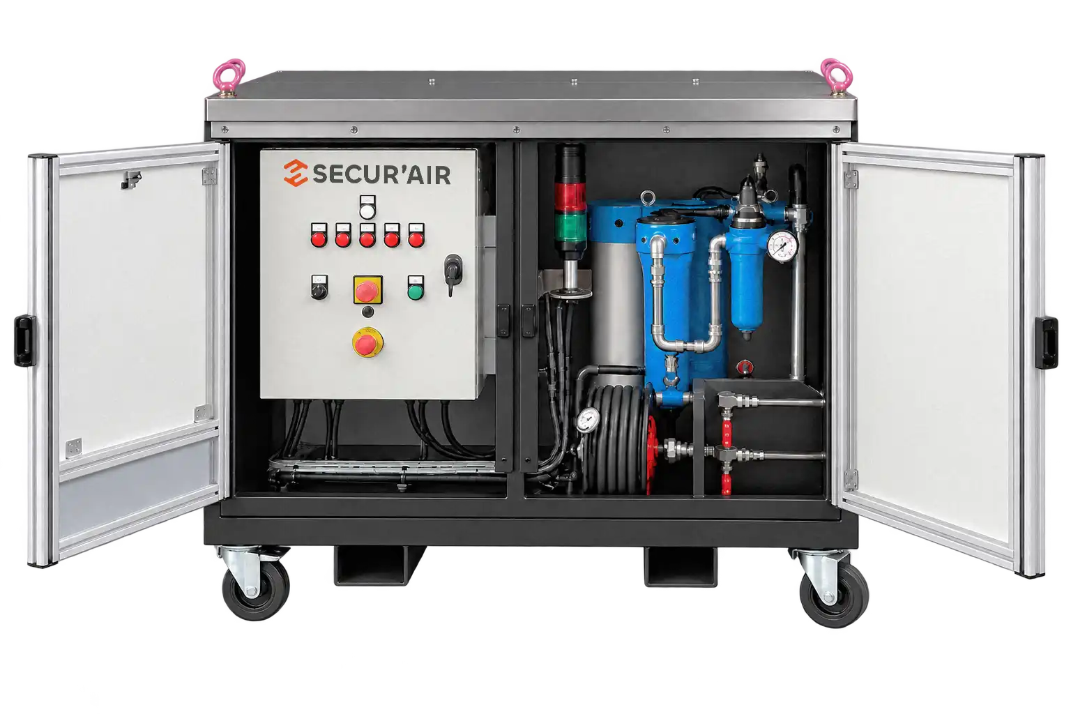 Mobile breathing air treatment unit 56m³/h